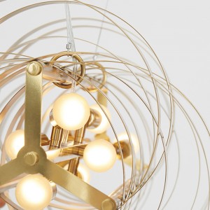 Modern, szabálytalan személyiségű kerek otthoni szálloda LED csillár Km2139