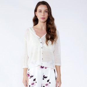 Női fehér koreai hölgyek kétrészes készlet női ruházat hosszú ujjú blúzok felsők