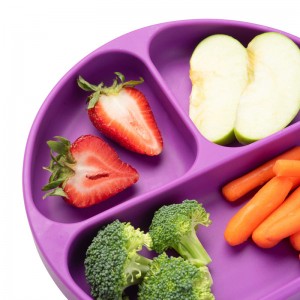 Hőálló, szilikonos, kerek, osztott vacsoralemezek