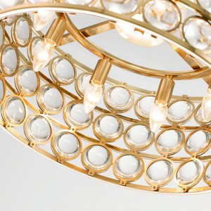 Új északi modern fémüveg luxus otthoni szálloda csillár Km2136