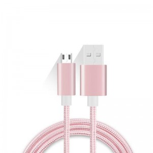 Nylon fonott mikrokábel az USB töltéshez