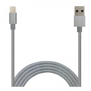 C-típusú tiszta színű nylon bridál adatkábel