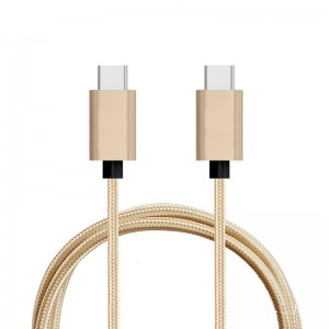 Nylon-áthidalt adatkábel, C típusú - C típusú