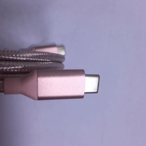 Nylon-áthidalt adatkábel, C típusú - C típusú