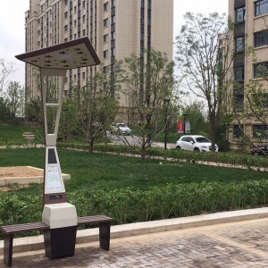 Kiváló minőségű telefon töltő WiFi Hot Spot LED reklám intelligens Solar Outdoor Park Acélpad
