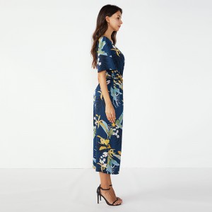 Női egyedi darabból készült sifon jumpsuit virágos