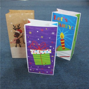 Nyomtatás Design papír táska Kis ajándék táskák Kraft Anyag a csomagoló zsákhoz