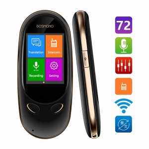 Intelligens nyelvfordító eszköz, 72 nyelv online 8 nyelv Offline AI azonnali digitális hang fordító szimultán fordító rögzítő Intercom eszköz turisztikai üzleti tanuláshoz (fekete)