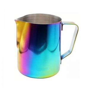 14 kapacitású klasszikus rozsdamentes acél eszpresszó habosító tejkannák a latte art készítéséhez