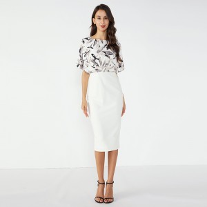 Új modell lány 2019 munkagallér kötött női party luxus ruha