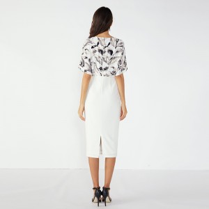 Új modell lány 2019 munkagallér kötött női party luxus ruha