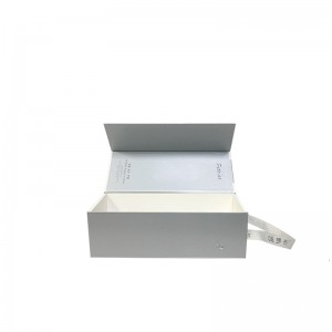 luxus kis összecsukható matt fekete mágneses bőrápoló rúzs kozmetikai papír ajándékcsomagolás szalagzárral