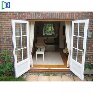 As2047 alumínium háztartási ajtó, porbevonattal szürke és dupla alacsony-E üvegezésű, hőálló és hangbiztos