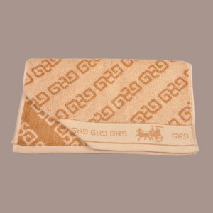 Természetes színű pamut Jacquard kéztörlő