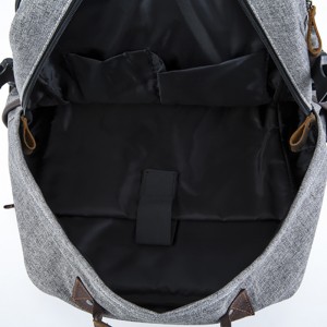 18SC-6892D 15 éves guangzhou gyár új érkezése férfi egyedi nagykereskedelem laptop vintage valódi bőr vászon hátizsák