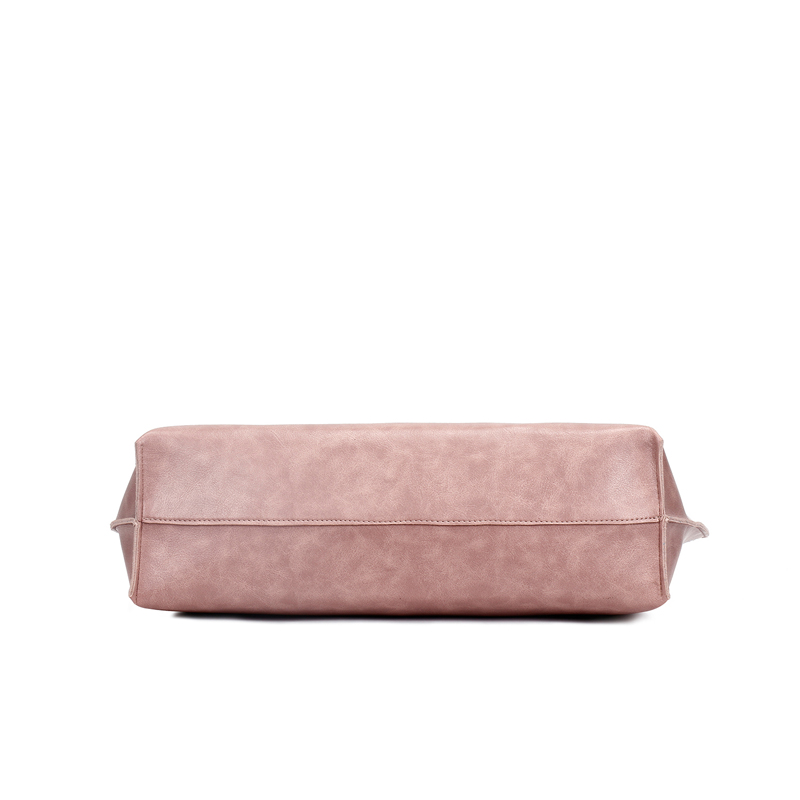 HD0823 - Gyárilag közvetlenül értékesített, rózsaszínű növényi PU bőr bevásárlótáskák nők számára