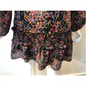 JLWD0014 V-NAKKOS FLORA NYOMTATÁSI DRESS