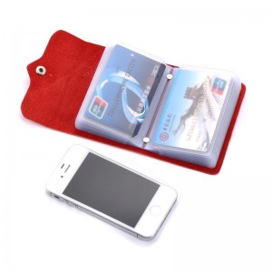 HD0827 - Testreszabható valódi bőr névjegykártyatartó személyi igazolvány hüvelye