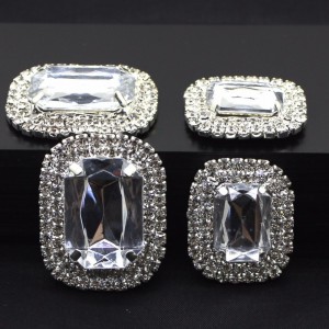 Újdonság elegáns fehér ékszerek tiszta akril strasszos gomb olcsó varráshoz műanyag gomb 9