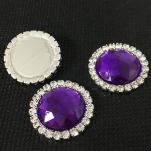 divatdekorációs különféle színek kerek lapos hátú strasszos akril kristálygombbal 12