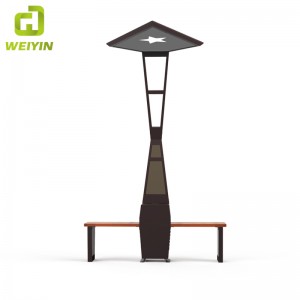 Népszerű Solar Smart kültéri kerti pad a mobiltelefon töltéséhez