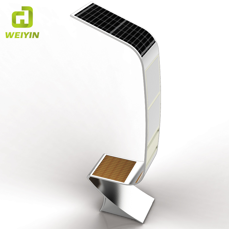 Kültéri LED reklámvilágító doboz Solar Smart rozsdamentes acélból készült pad