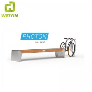 Intelligens napenergia kerti bútor vasaló USB töltéssel és WiFi hozzáféréssel