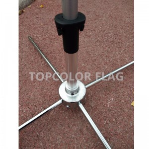 Kiváló minőségű nagykereskedelem 16 lábú strand toll zászló rugalmas pole