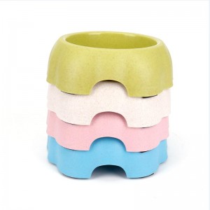 virág alakú búza-szalma kisállat tál, háziállat ételek, macska kutyaeledel