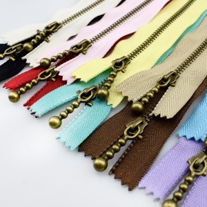 bronz cipzárral 10 színű kézi DIY20cm fém cipzárral. Varráshoz varró eszközök táskákhoz