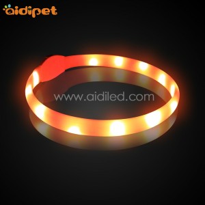 Kiváló minőségű bg kutya személyre szabott LED-es fényű OEM fényű villogó nagyméretű kutyagallér