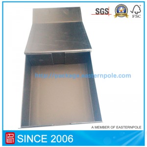 Fekete luxus mágnes tömítés összehajtható papírdoboz