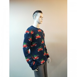 NAVY KARTONON NYOMTATÓ SWEATER RLMS0011F