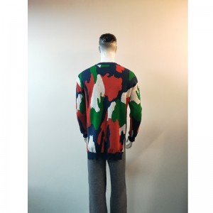 Kontrasztos oldalsó-hasított pulóver RLMS0022F