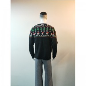 FEKETE KARTONON NYOMTATÓ SWEATER RLMS0052F