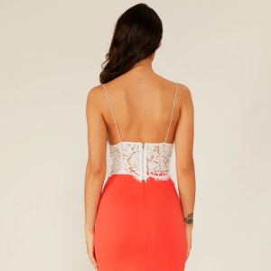 Kiváló minőségű mély V női női alkalmi szexi sifon fodros Camisole