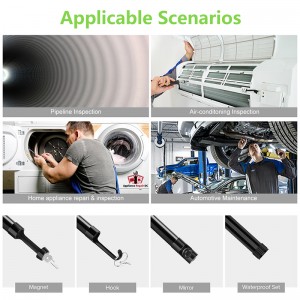 Ipari endoszkóp 1080P HD 4.3 hüvelykes színes LCD képernyő Borescope Far Focus Távoli ellenőrző kamera IP67 kézi digitális endoszkóp