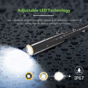 USB endoszkóp 4.3-as képernyős kijelzővel Borescope-ellenőrzés 1080p HD kígyó kamera 8 LED-es multifunkcionális endoszkóp géphez