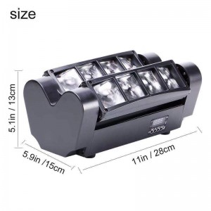 professzionális gyártás 8 * 10w 8 szem pók fényvezető dj fények