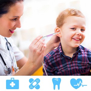 3 in 1 Ellenőrző fül viasz eltávolító szerszám 720P vízálló fényképezőgép 6 állítható LED-rel, kompatibilis az Android és iOS rendszerekkel