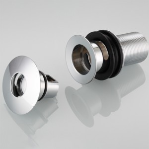 A medencében lévő nyomógombos hulladéktömítés felugrik