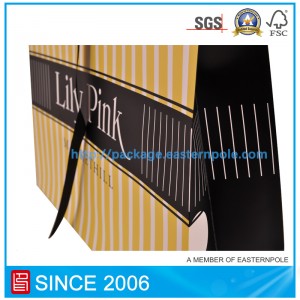 Luxus liliom rózsaszín papírzacskó szalag zárással