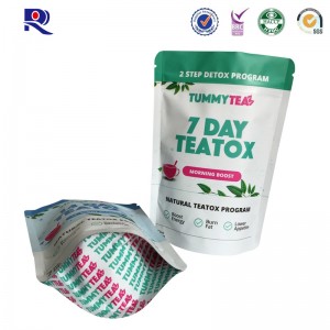 Nyomtatott és laminált tárca, hátradönthető ziplock vagy cipzárral