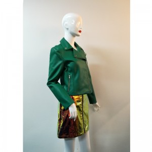 ZÖLD PU BIKER KOCKÁZAT RLWPJ0011N