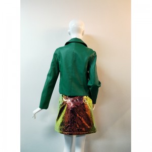 ZÖLD PU BIKER KOCKÁZAT RLWPJ0011N