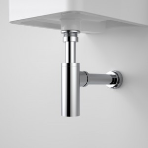 Fürdőszoba mosogató alatti vízelvezető réz palack csapda