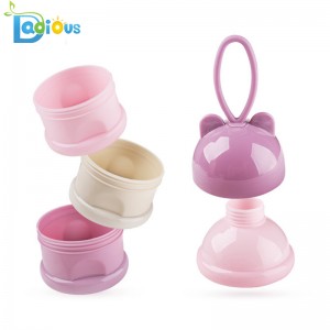 3 rétegek Bébi tejpor tartály Baba etetés Utazás Tejpor tároló tartály fogantyúval