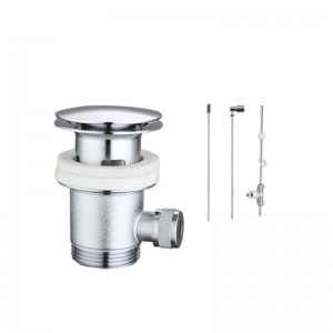 Krómozott felbukkanó mosdókagyló húzó leeresztő rúddal