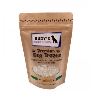 Lamináló cipzárral ellátott nátronpapír tartó tasakokkal, ablakokkal a kutyakezelésekhez