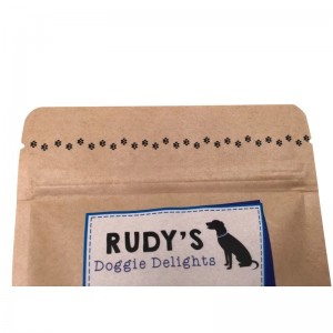 Lamináló cipzárral ellátott nátronpapír tartó tasakokkal, ablakokkal a kutyakezelésekhez